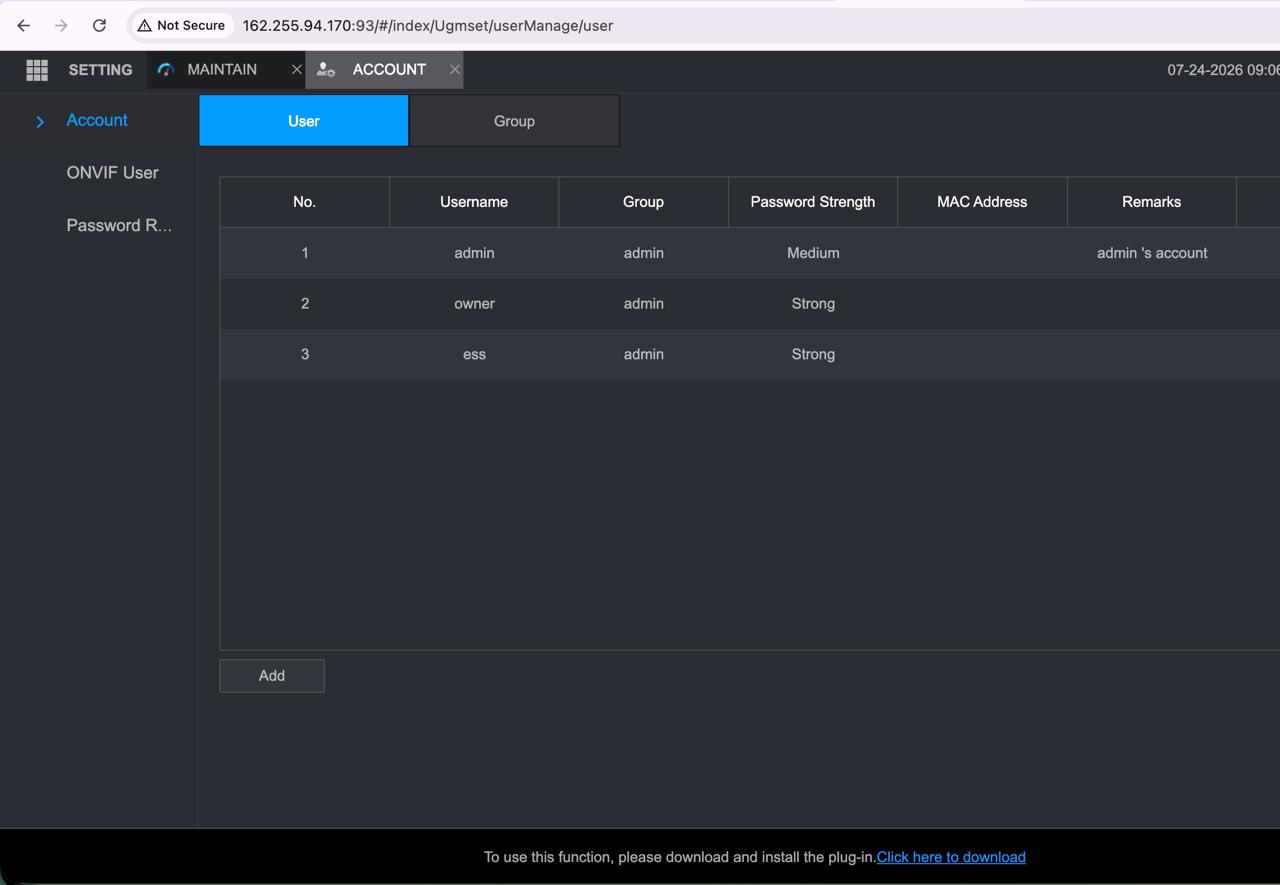 E15 - NVR accounts clean